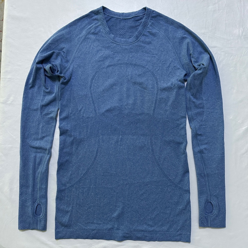 Lululemon Swiftly Tech Long Sleeve 2.0 Athleisure Top Blue 6 Running Activewear